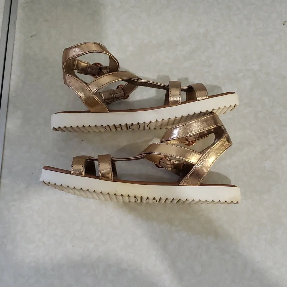 Girls sandals- rose gold-‎ size 3